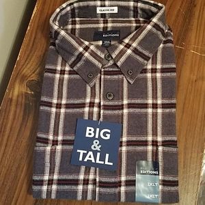 NWT Men's LS Flannel 2XLT Big&Tall